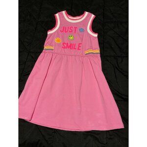 Sara Sara Just Smile Graphic Pink Dress Size 6X